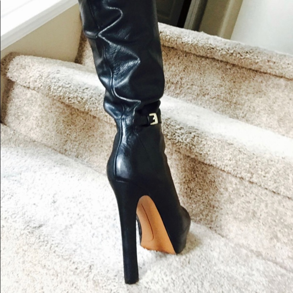Nine West Knee High Boots Size 10 Sexy Platform